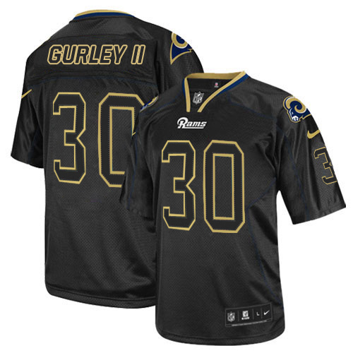 Men's Elite Todd Gurley Nike Jersey Lights Out Black - #30 NFL Los Angeles Rams